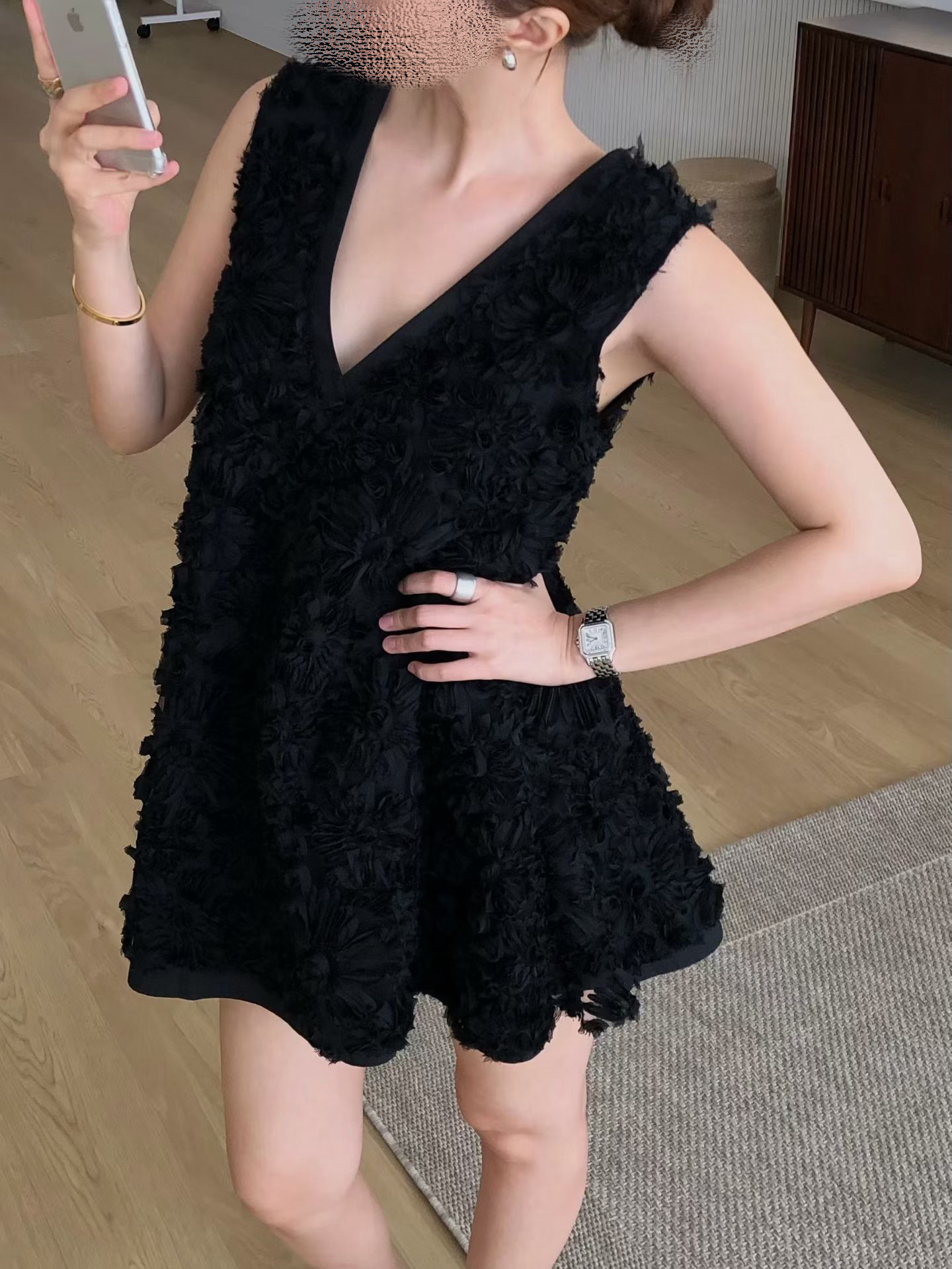 Elegant flower v-neck dress/top