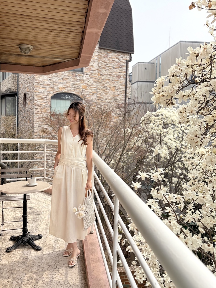 Arya Two-Way Textured Dress (Ivory)