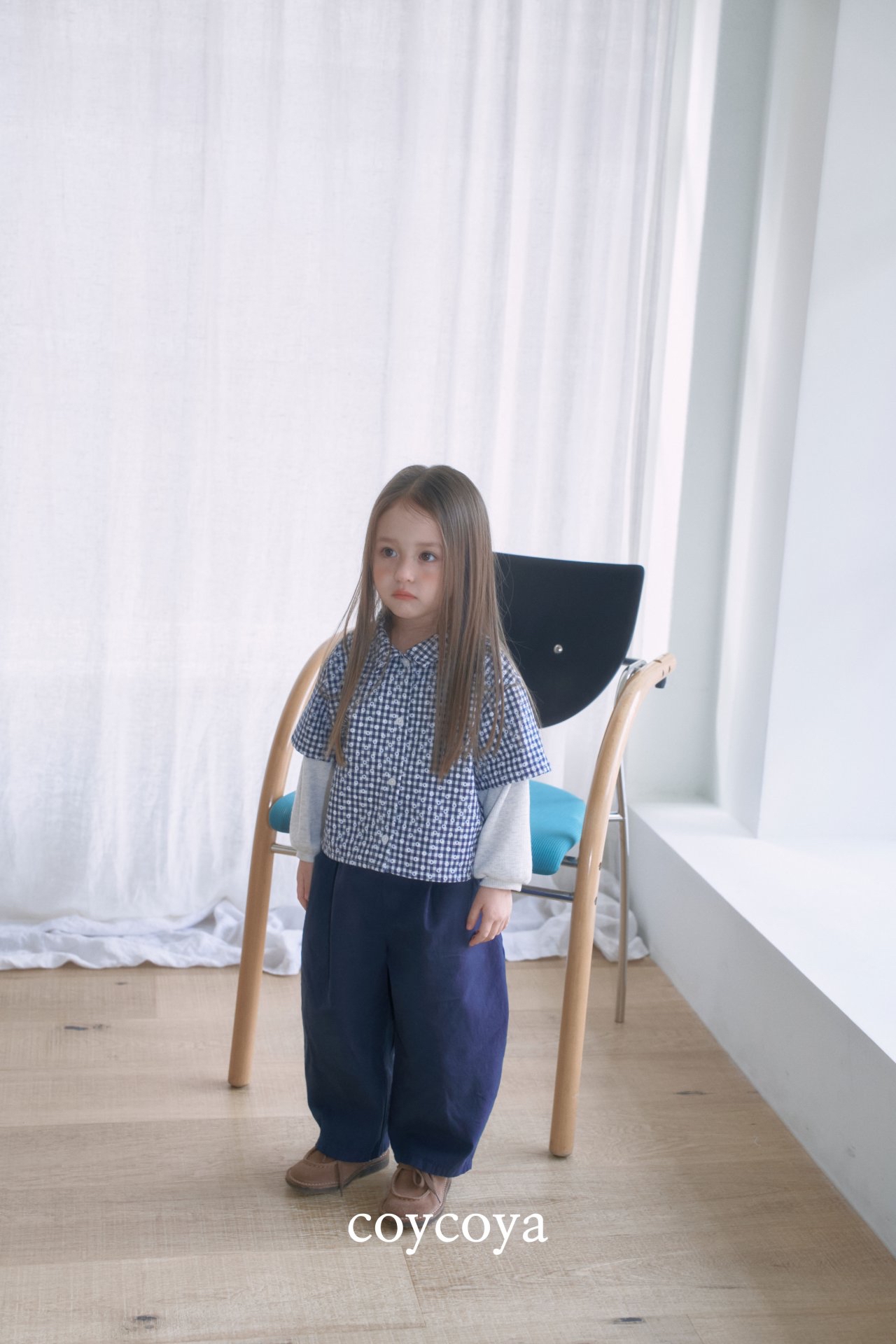 🌸預訂 韓國直送🌸🇰🇷COYCOYA兩色標籤復古寬鬆弧形長褲