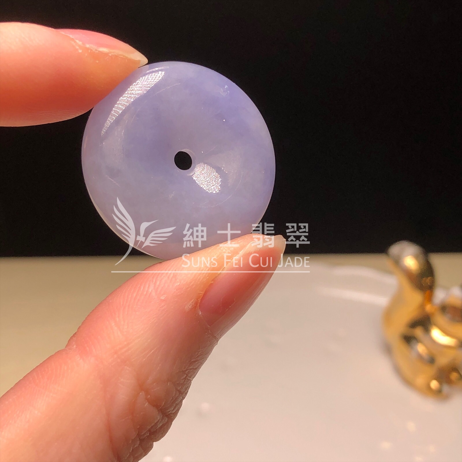 茄紫平安扣  B08730