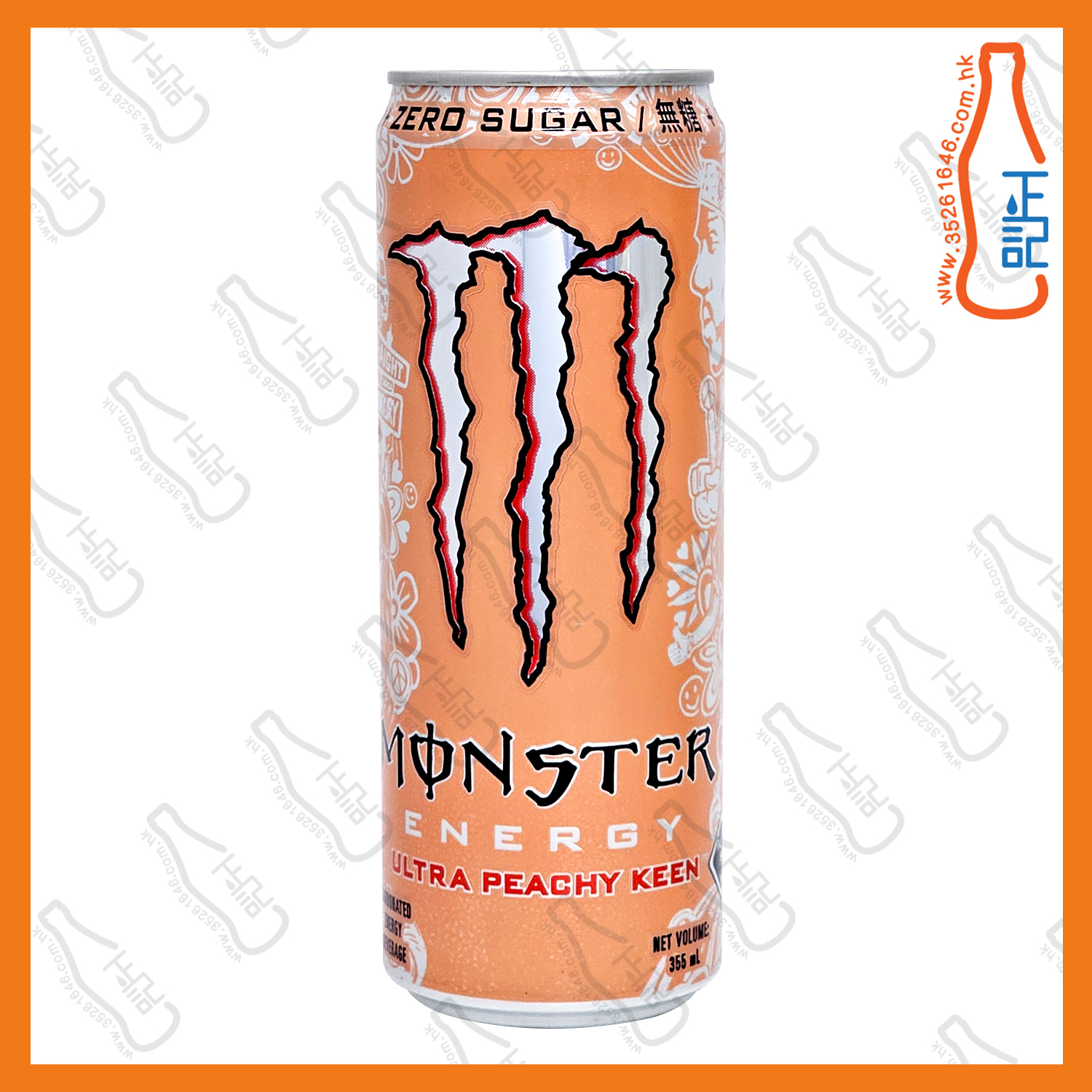 ==Monster魔爪 超越蜜桃閃耀碳酸能量飲品 355ml x 8罐 /份