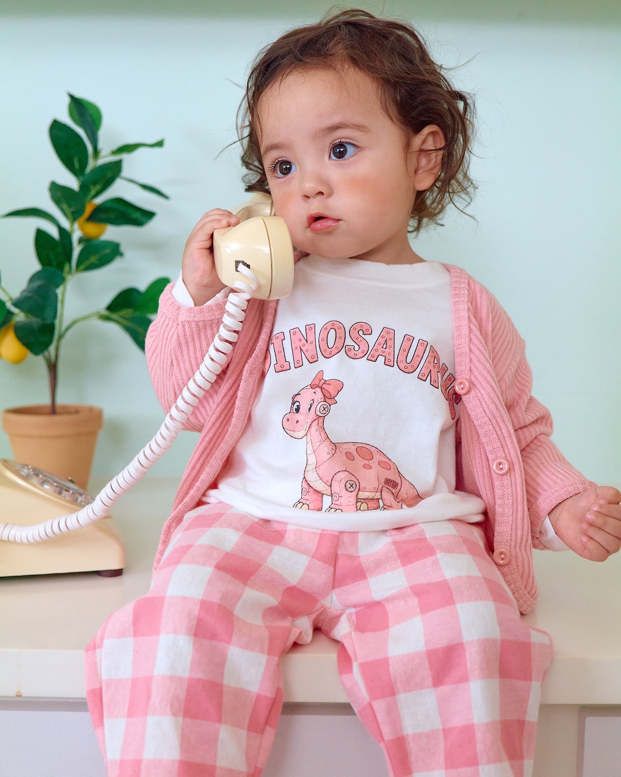 OOTT | Robot dinosaur top and bottom clothes set 