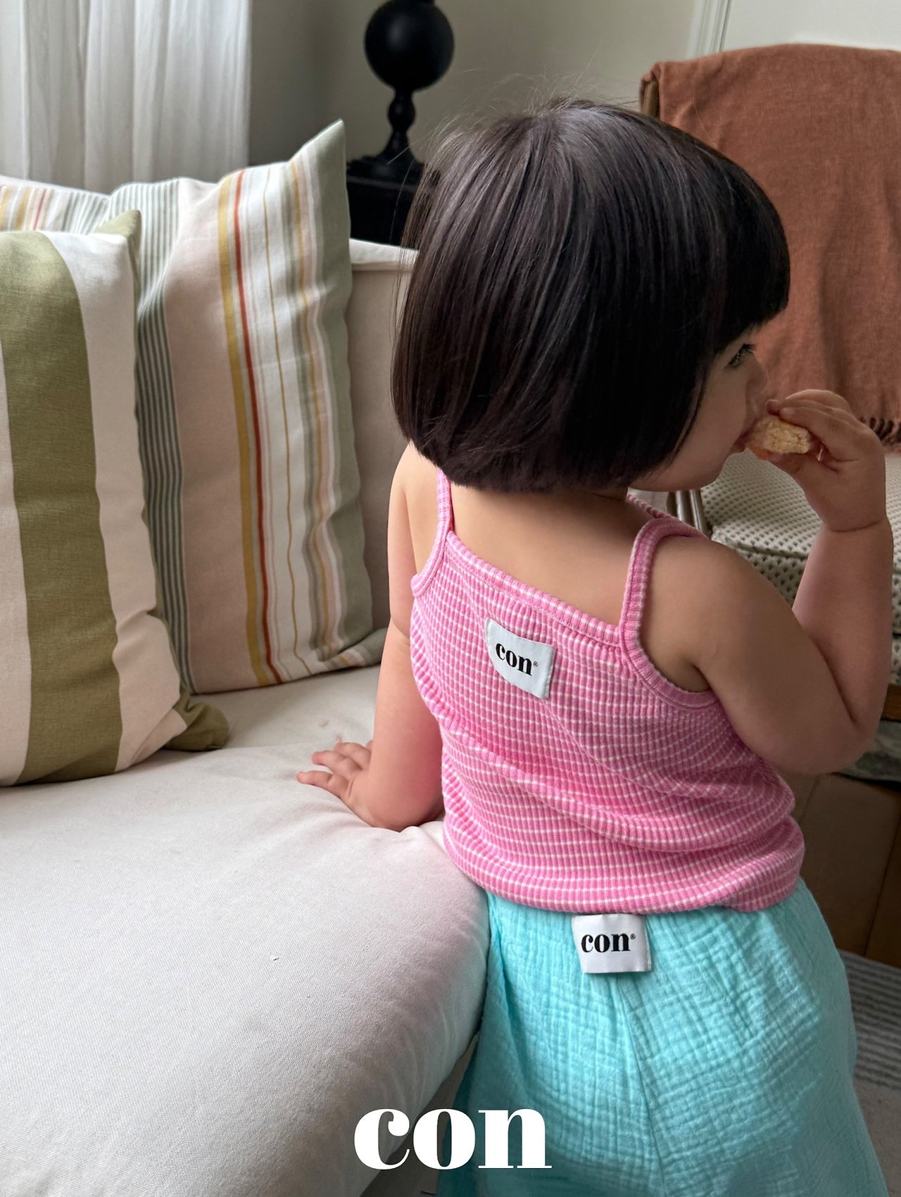 Con | stripe Sleeveless (Pink size2(78-87)/size4(97-107)
