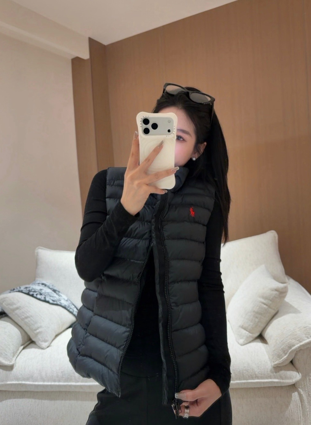 POLO RALPH LAUREN Horse Embroidered Quilted Vest 輕薄排骨羽絨棉背心