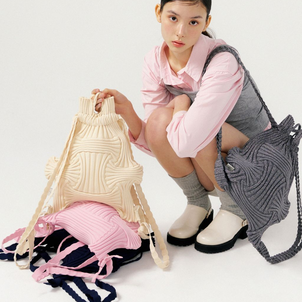 PLEATSMAMA New Bow Backpack Glitter (9色)