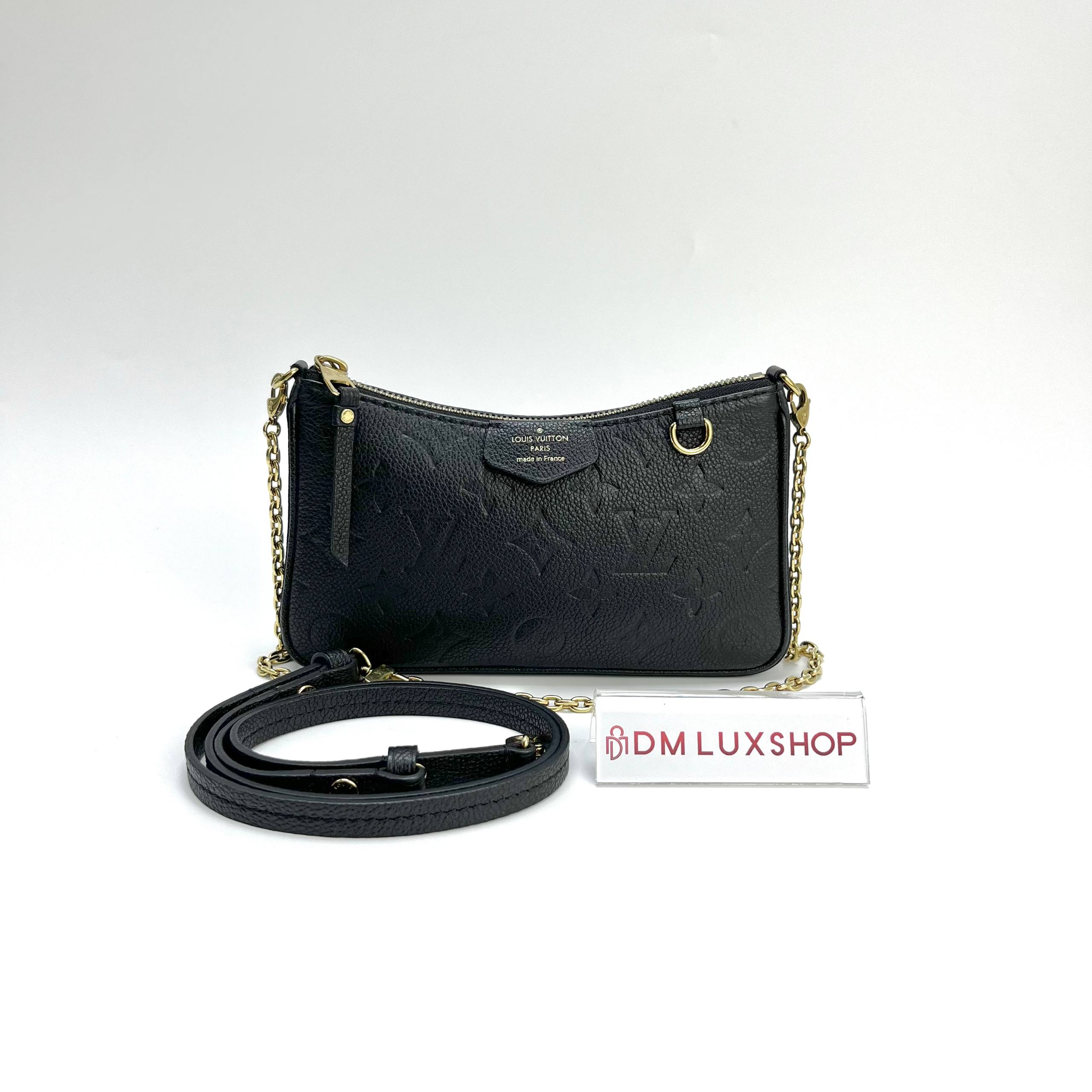 LV Black Empreinte Leather Easy Pouch On Strap GHW