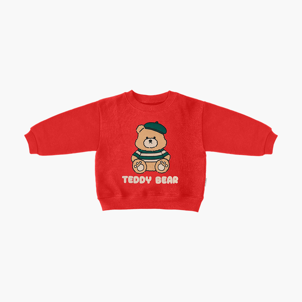 UBMOM 2023 Winter Teddy Series Berry Teddy 運動上衣-紅色