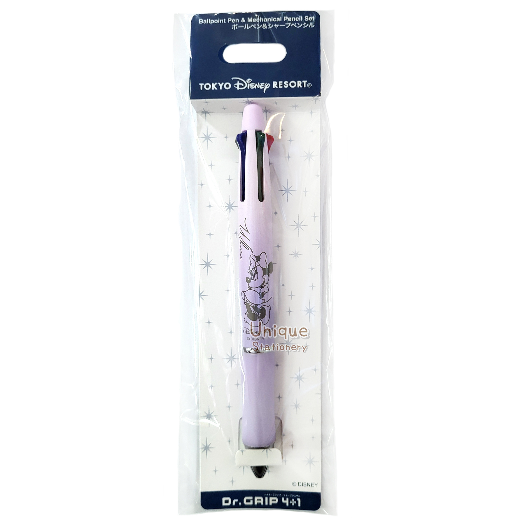 現貨｜【日本 Disney Store 限定】Minnie Mouse 米妮 Dr.Grip 4+1 日本製 多功能 5用筆 0.7mm 4色原子筆 + 0.5mm 鉛芯筆 (077706)