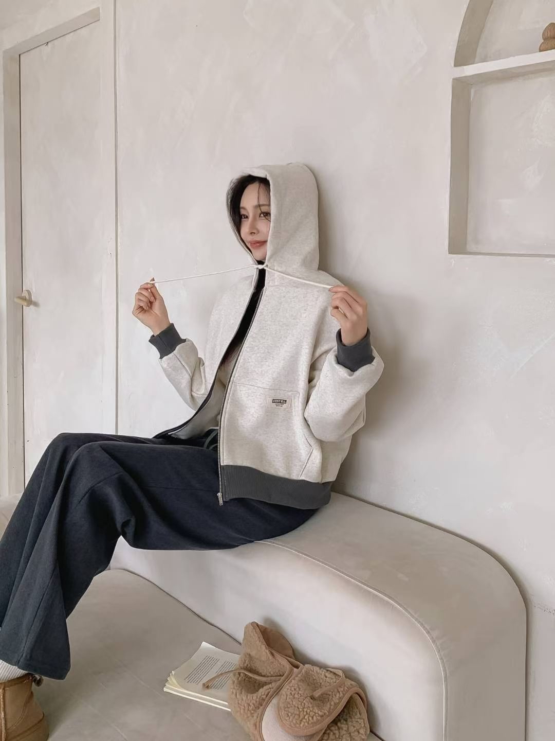 KM YY 韓妹有帽外套