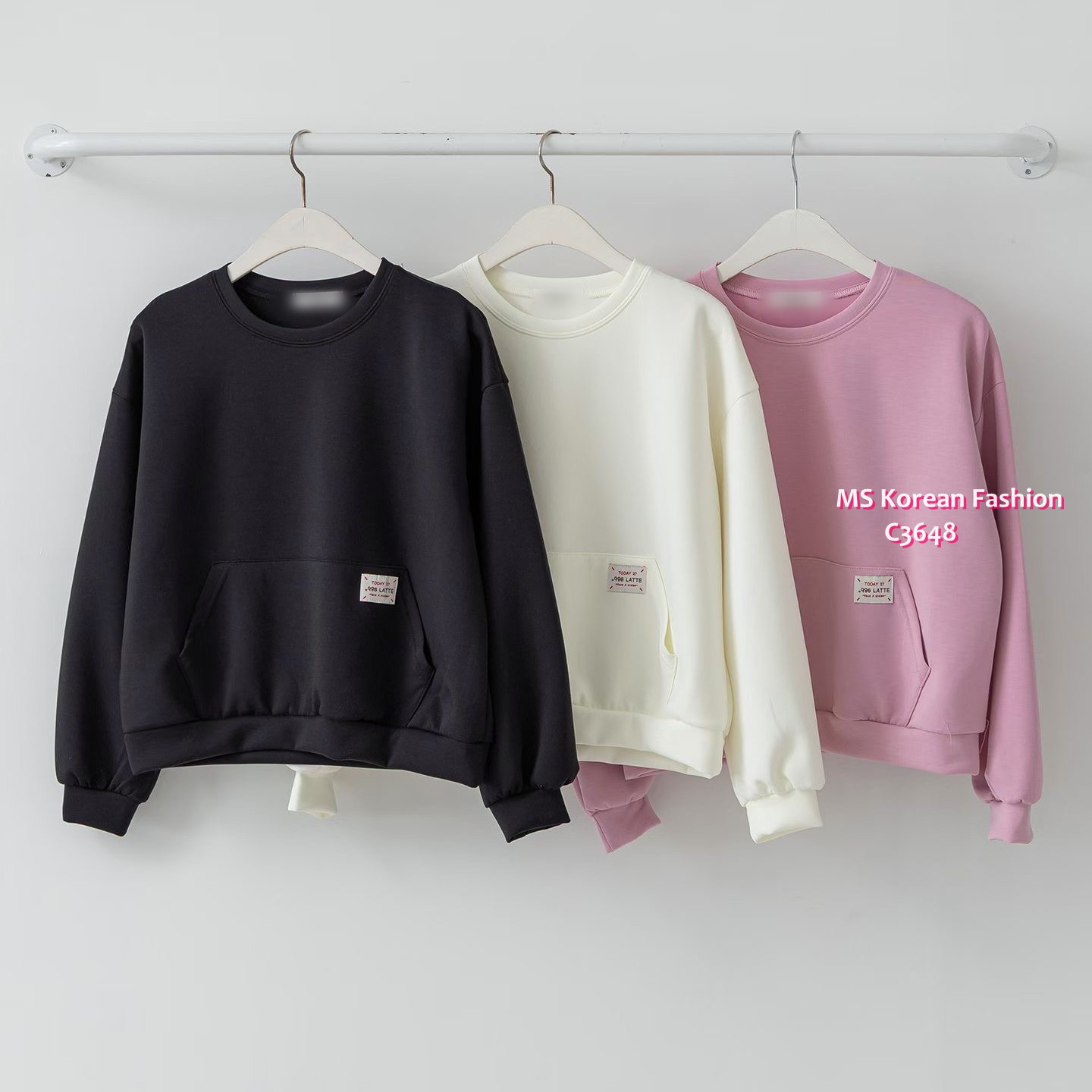 C3648 韓國🇰🇷淨色衛衣