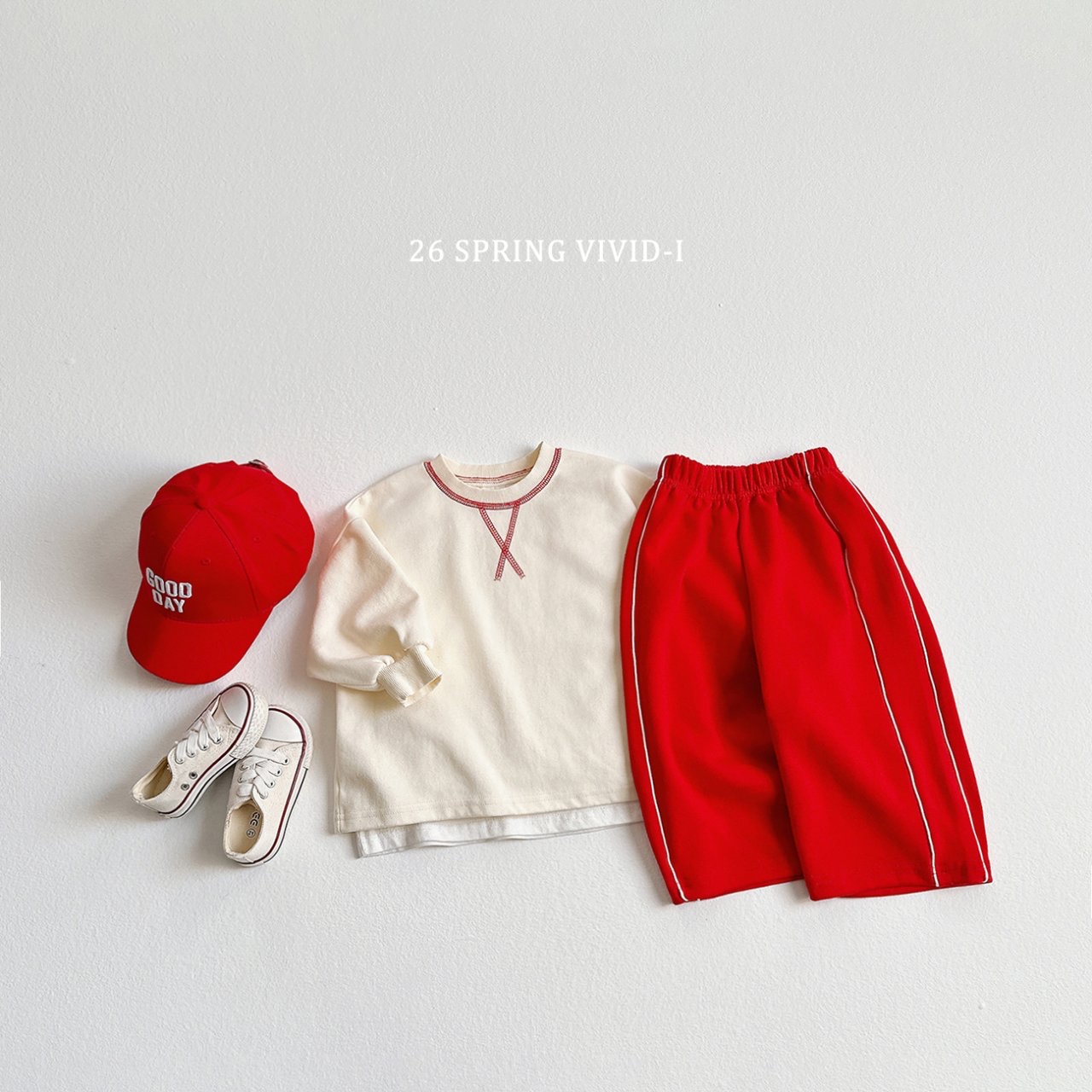 🌸預訂 韓國直送🌸🇰🇷VIVIDI三色撞色縫線寬鬆衛衣