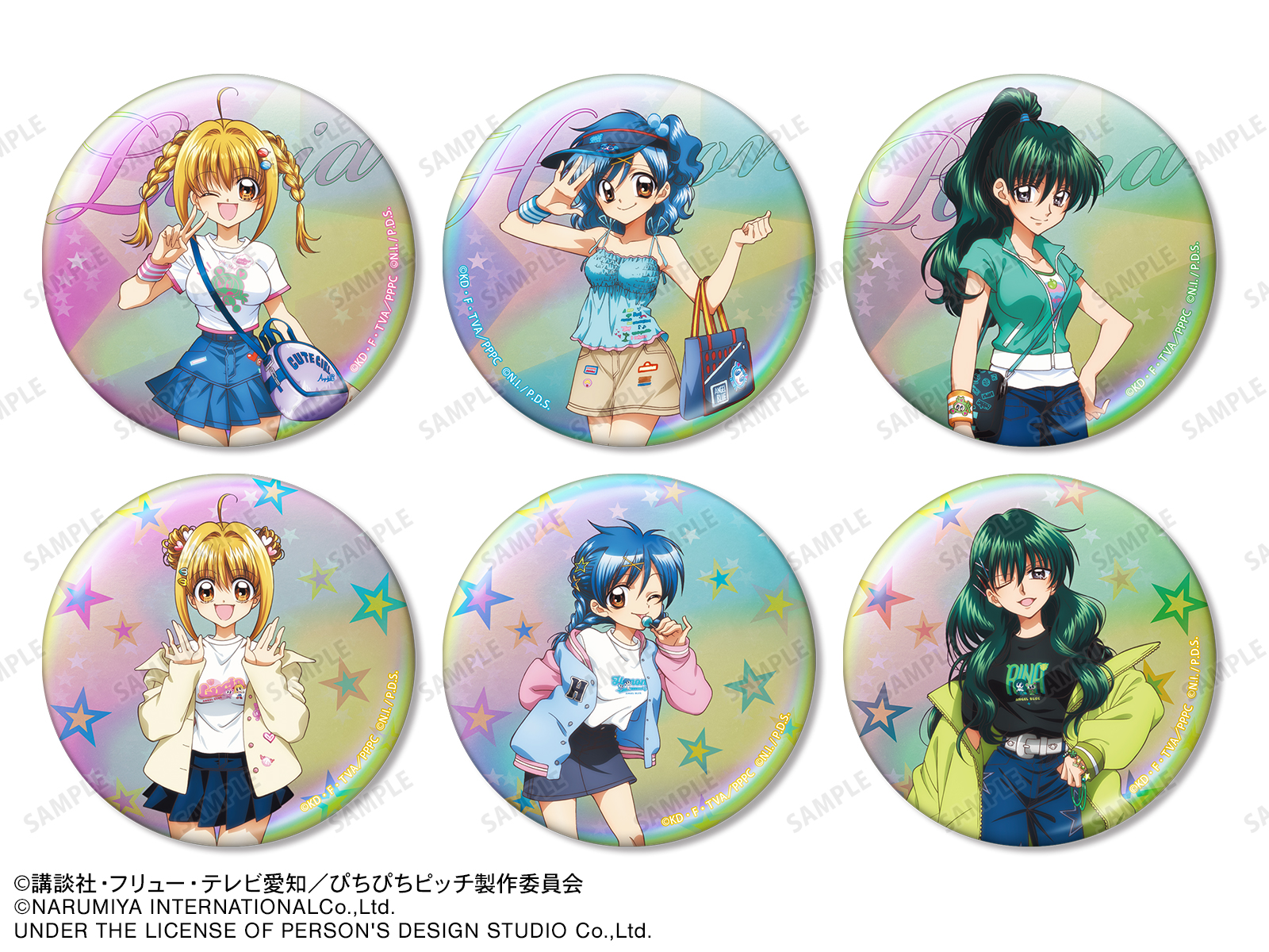 唱k小魚仙 × ANGEL BLUE 75mm幻彩閃襟章 #P-MMG0747 [armabianca] (PRE-ORDER) [2026/06]