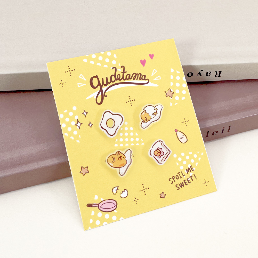 📦訂購 台灣限定 三麗鷗SanrioＸSTORY 故事銀飾 Gudetama經典系列 蛋黃哥造型耳環