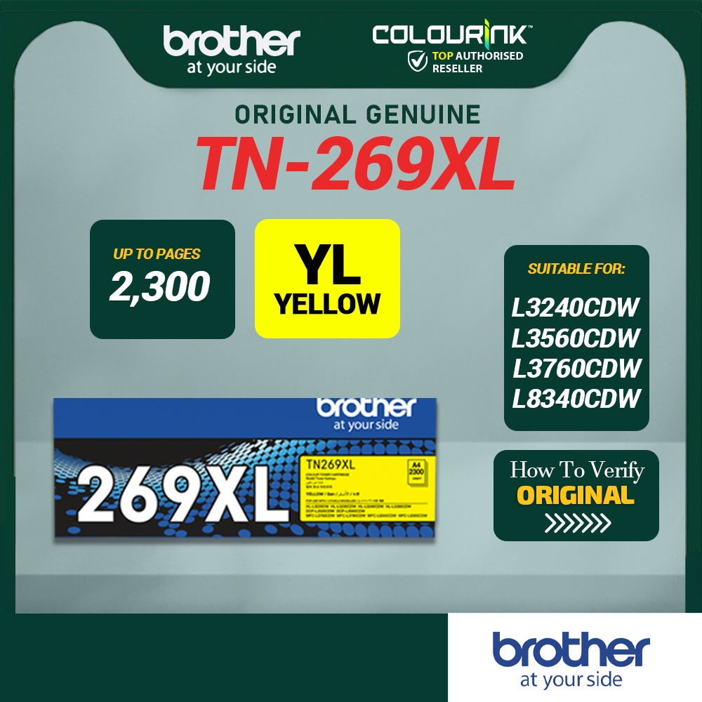 Brother ORIGINAL GENUINE TN-269XL Colour Toner HL-L3240CDW DCP-L3560CDW MFC-L3760CDW MFC-L8340CDW TN269XL TN269 L3560CDW