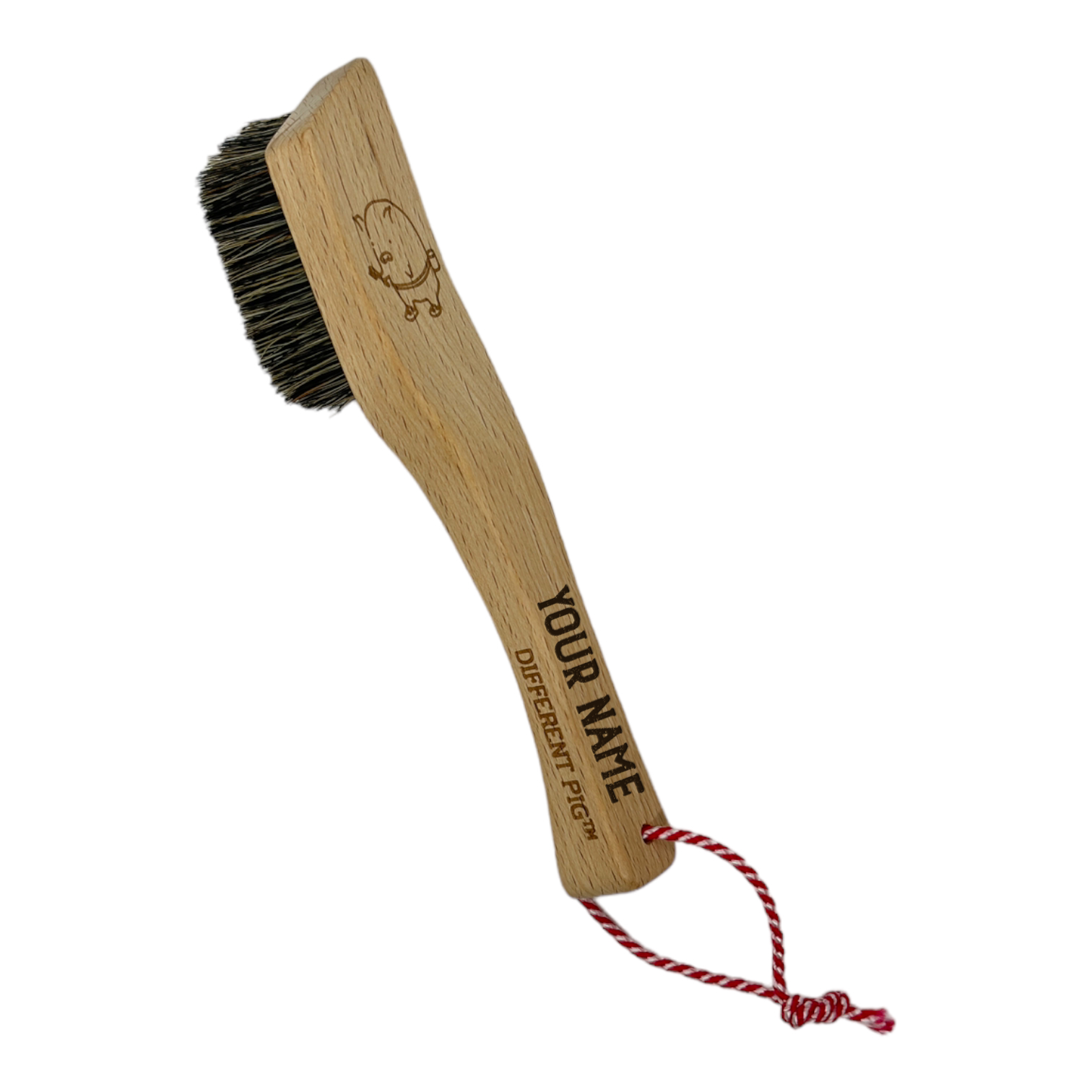 【來字刻名】𝗗𝗜𝗙𝗙𝗘𝗥𝗘𝗡𝗧 𝗣𝗜𝗚™ OG brush with name carving 刻名大豬掃連掛繩