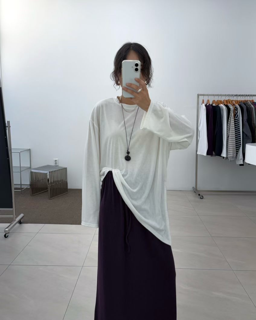 221563 斜腳長袖Tee