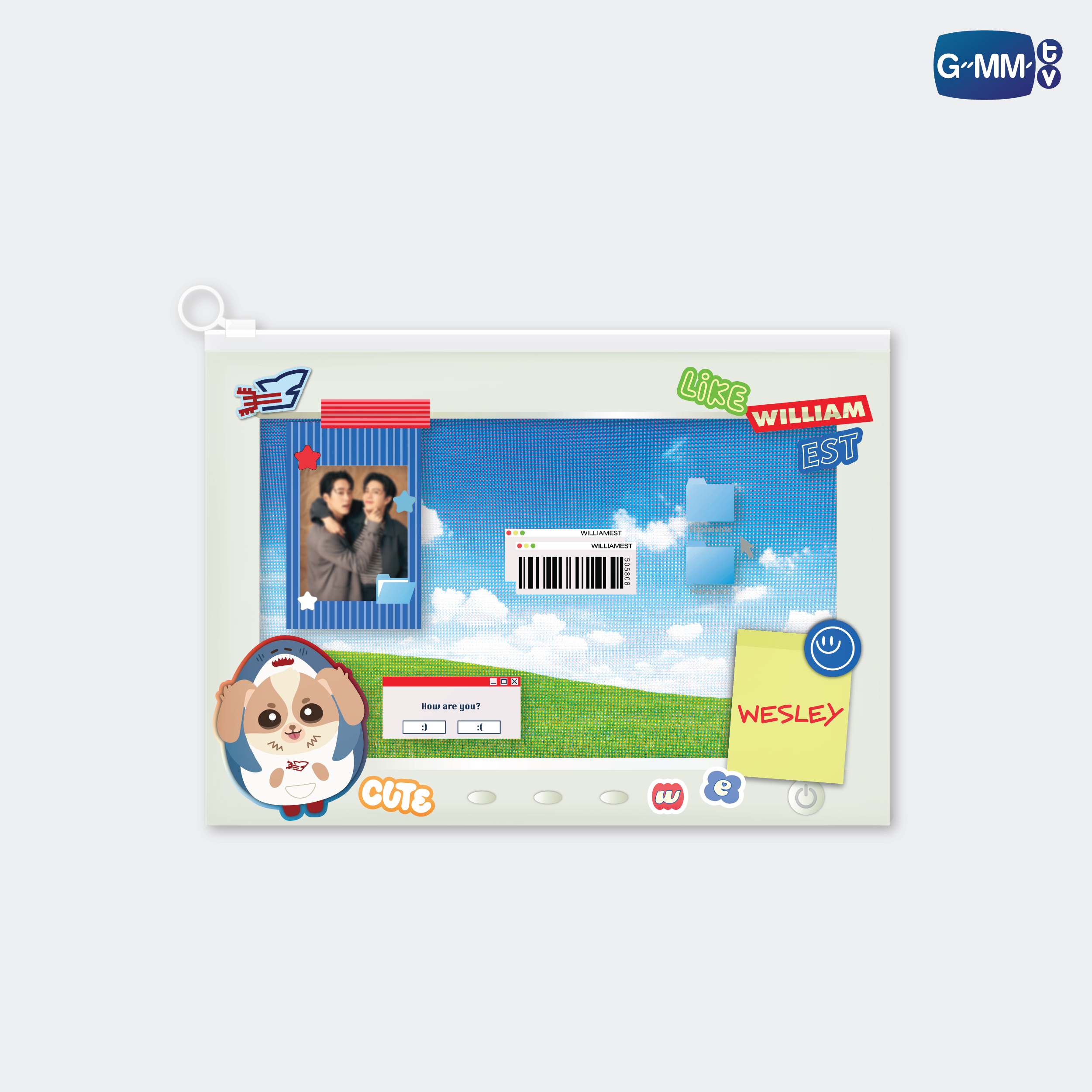 WESLEY CHARACTER POCKET ZIP FOLDER