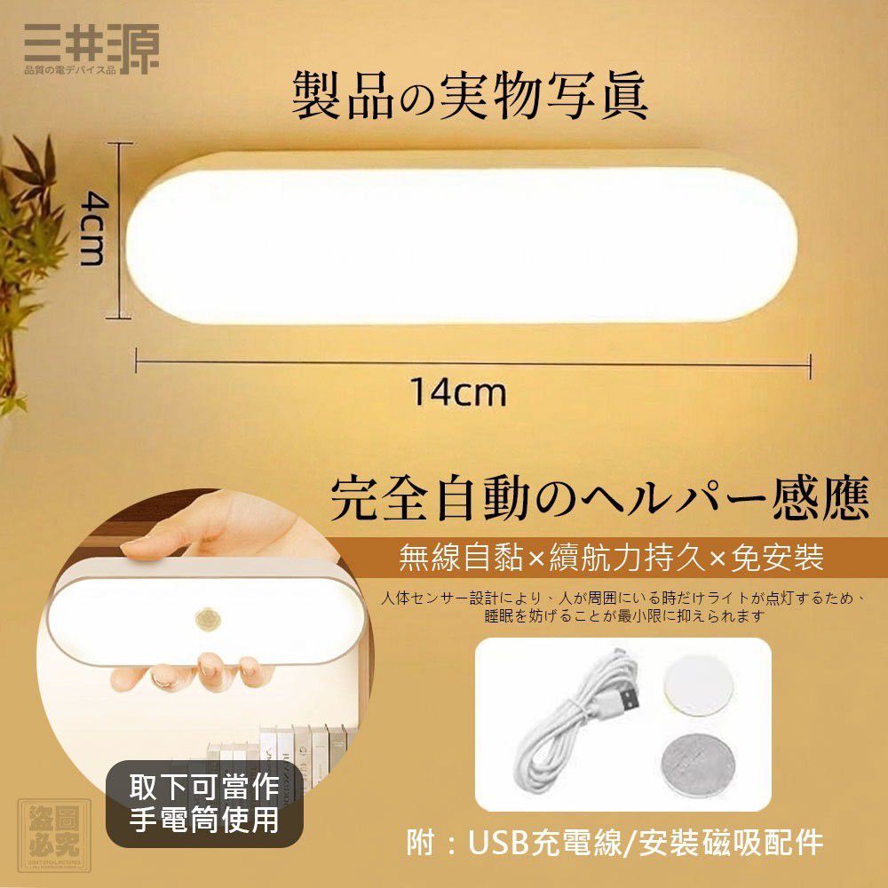 $50套.2套起$40套.三井源-LED智能感應人走燈（1套2個）