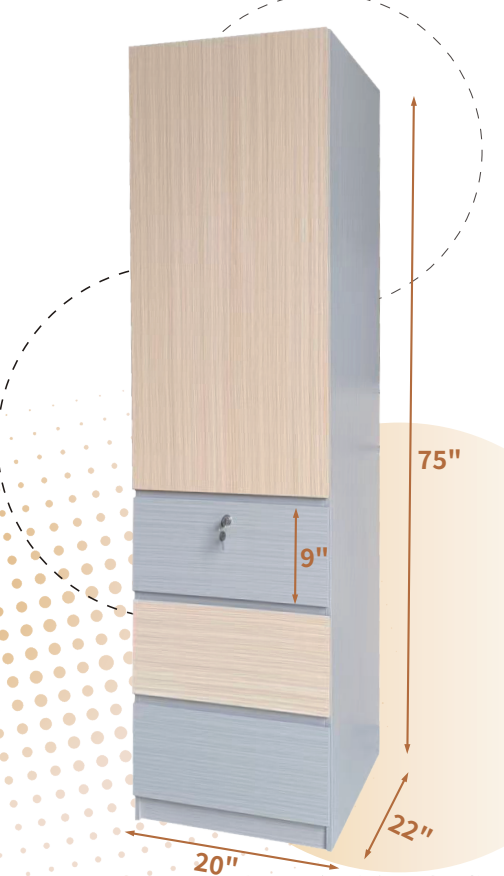 20寸單門衣櫃 FB-2075