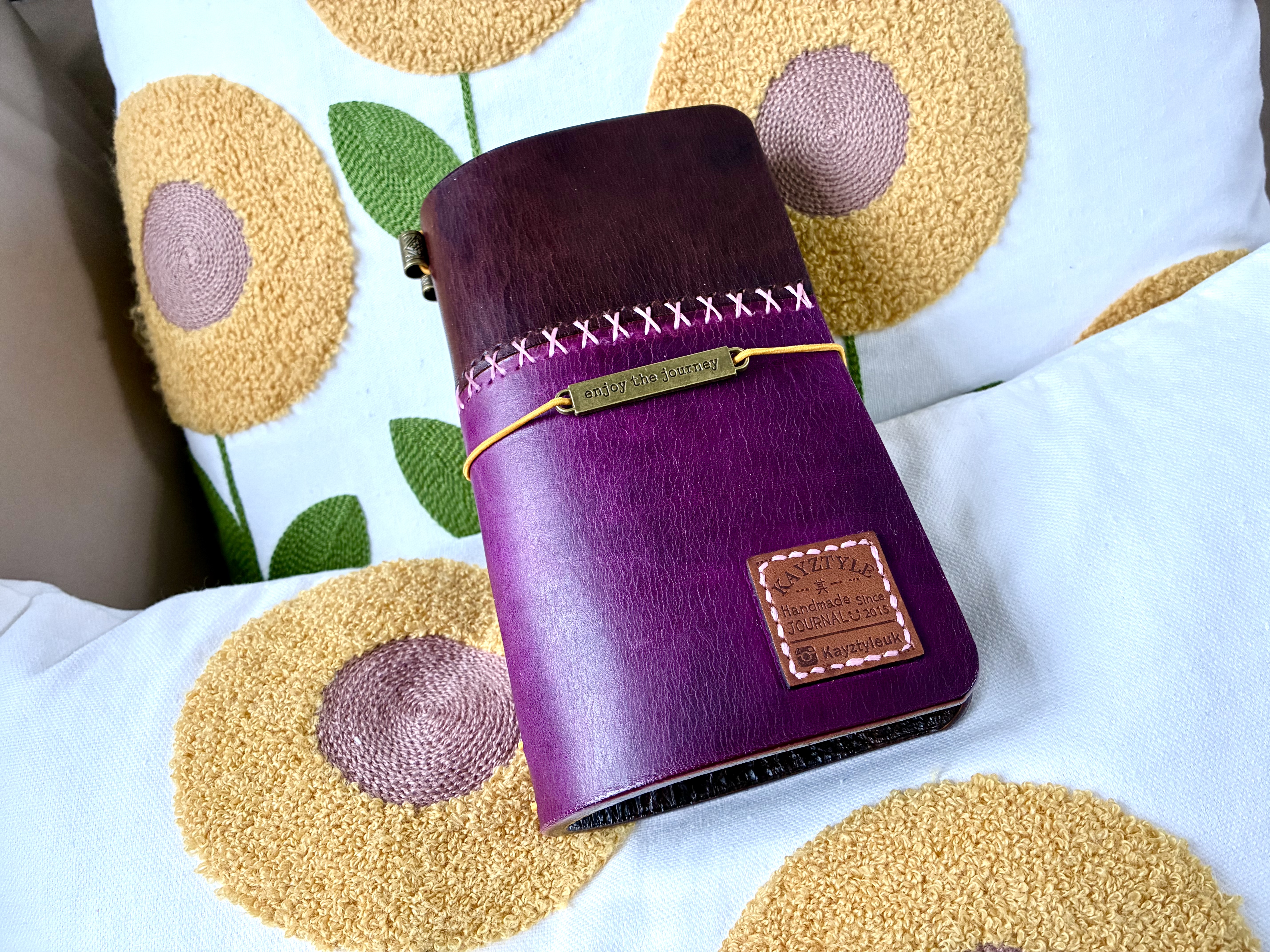  Pre-sale Joint-stitched Purple-brown leather - Handy