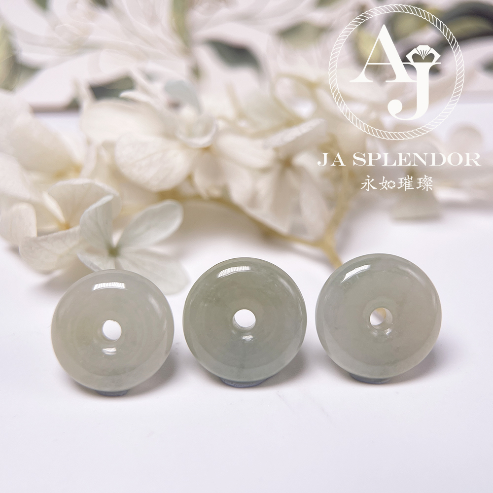JN-477/483/488 天然翡翠A玉 冰潤雪梨黃小平安扣