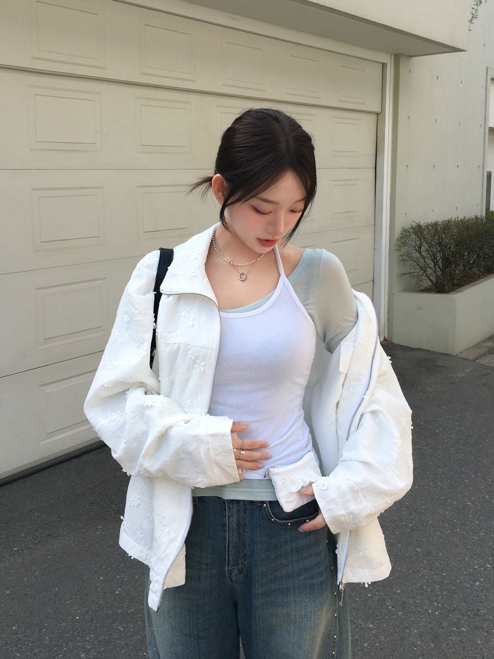 Layered Tencel Tee & Sleeveless Set