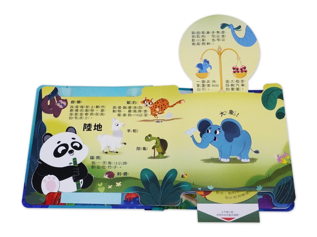 京采 抽拉百變翻翻書：動物大驚奇