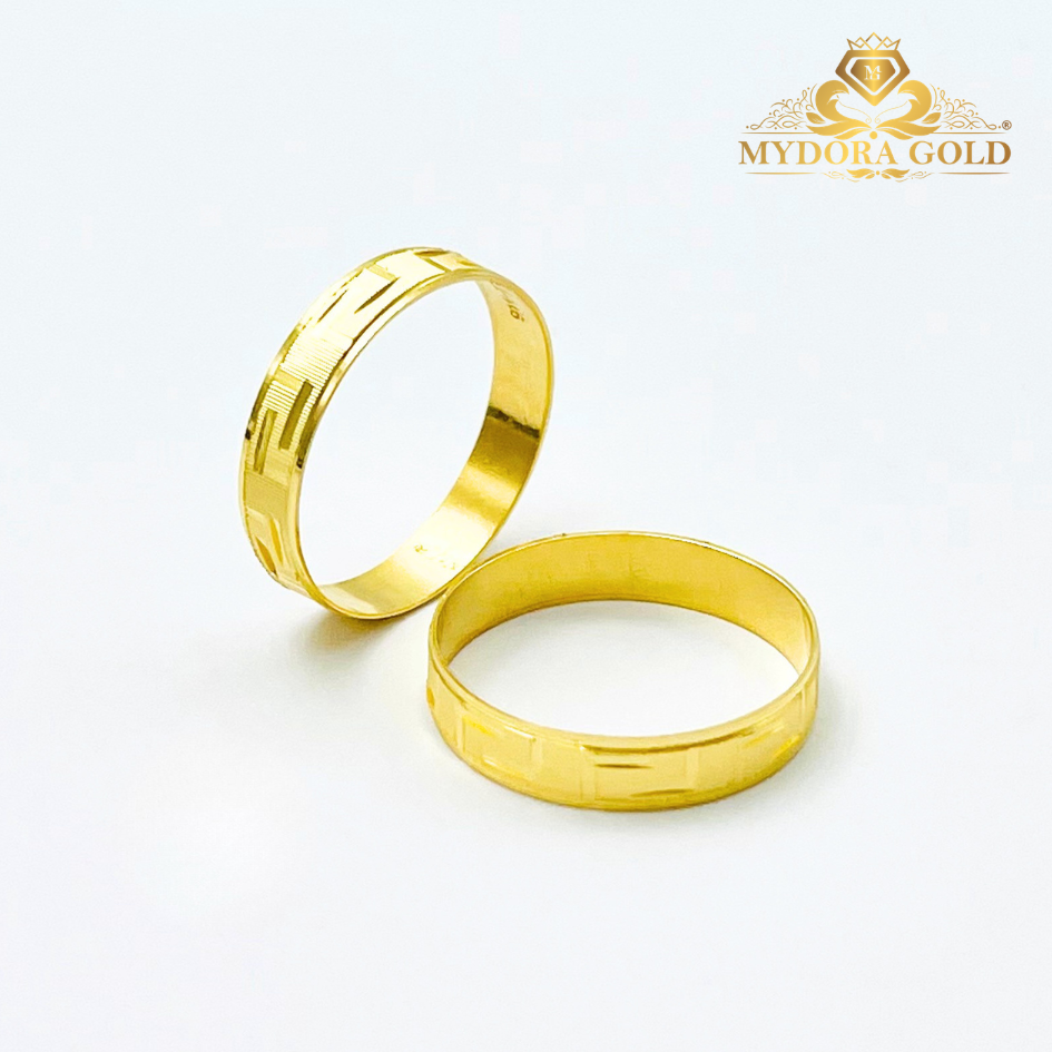 MYDORA Cincin Belah Rotan Greek Key l EMAS916/22K