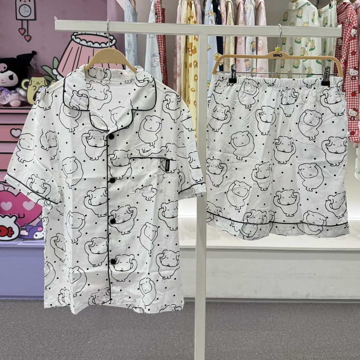 🇰🇷韓國SPAO x 抱抱狗短䄂睡衣套裝