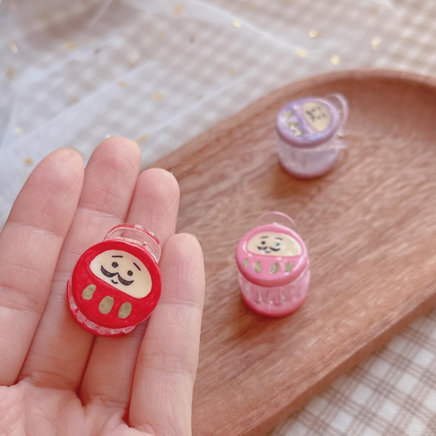 迷你手繪達摩小抓夾（多色）可客製色