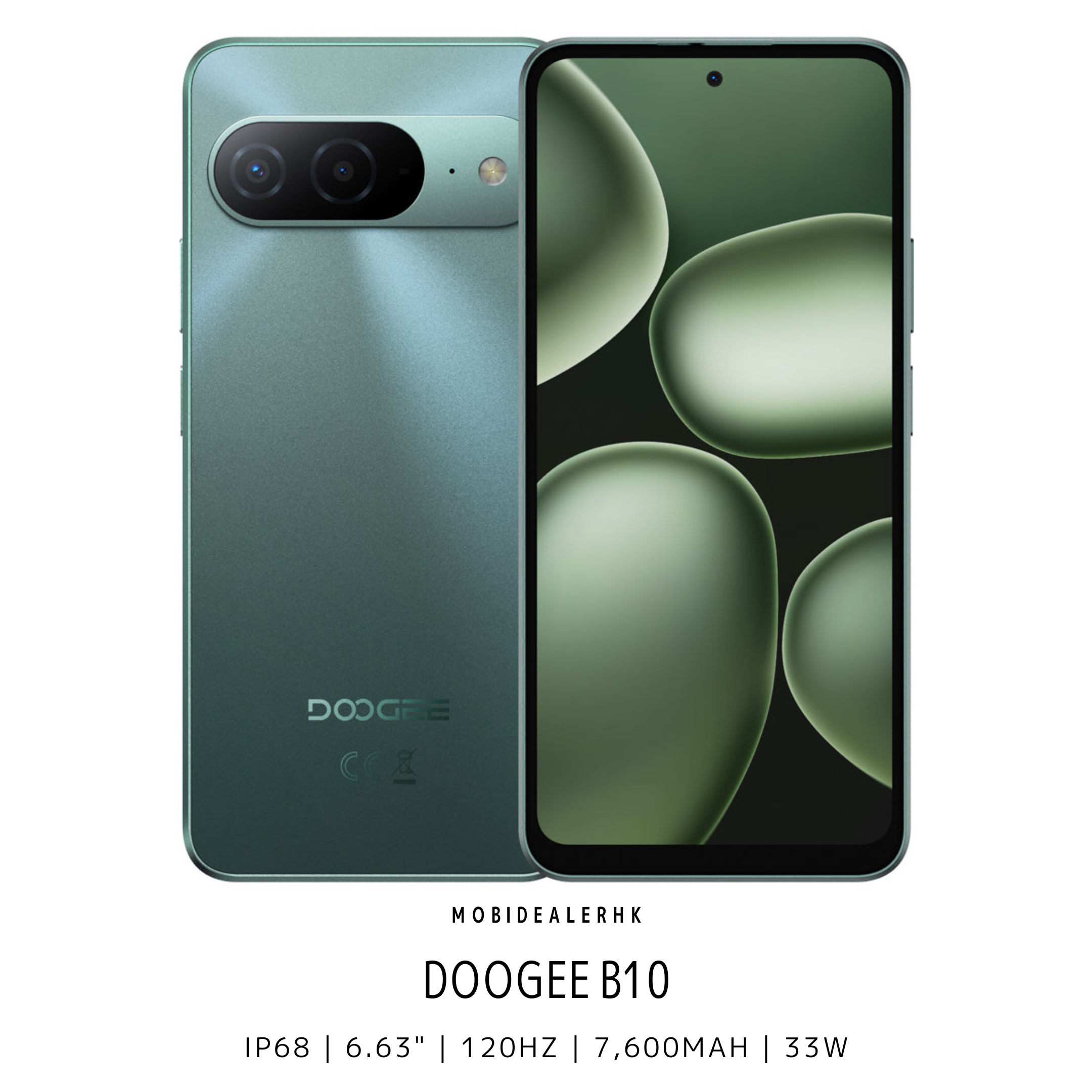 Doogee B10 | 道格 B10 | 4G | 智能手機 | IP68/IP69K 防水級別 | 6.63" | 120Hz | 7600mAh 大電池 | 33W 快充