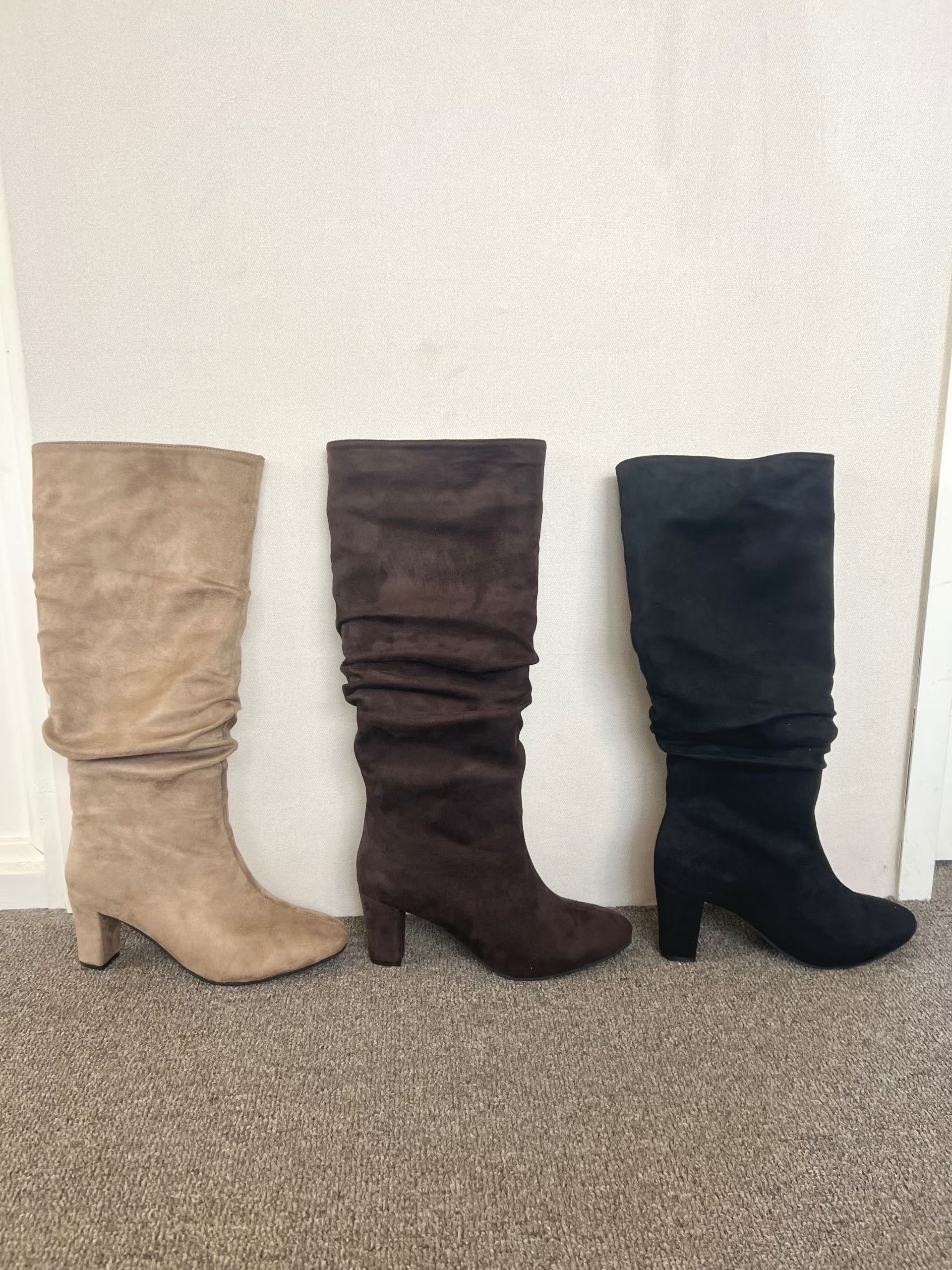 ♥︎ 韓國氣質麂皮絨堆堆 Boot (7cm踭高）