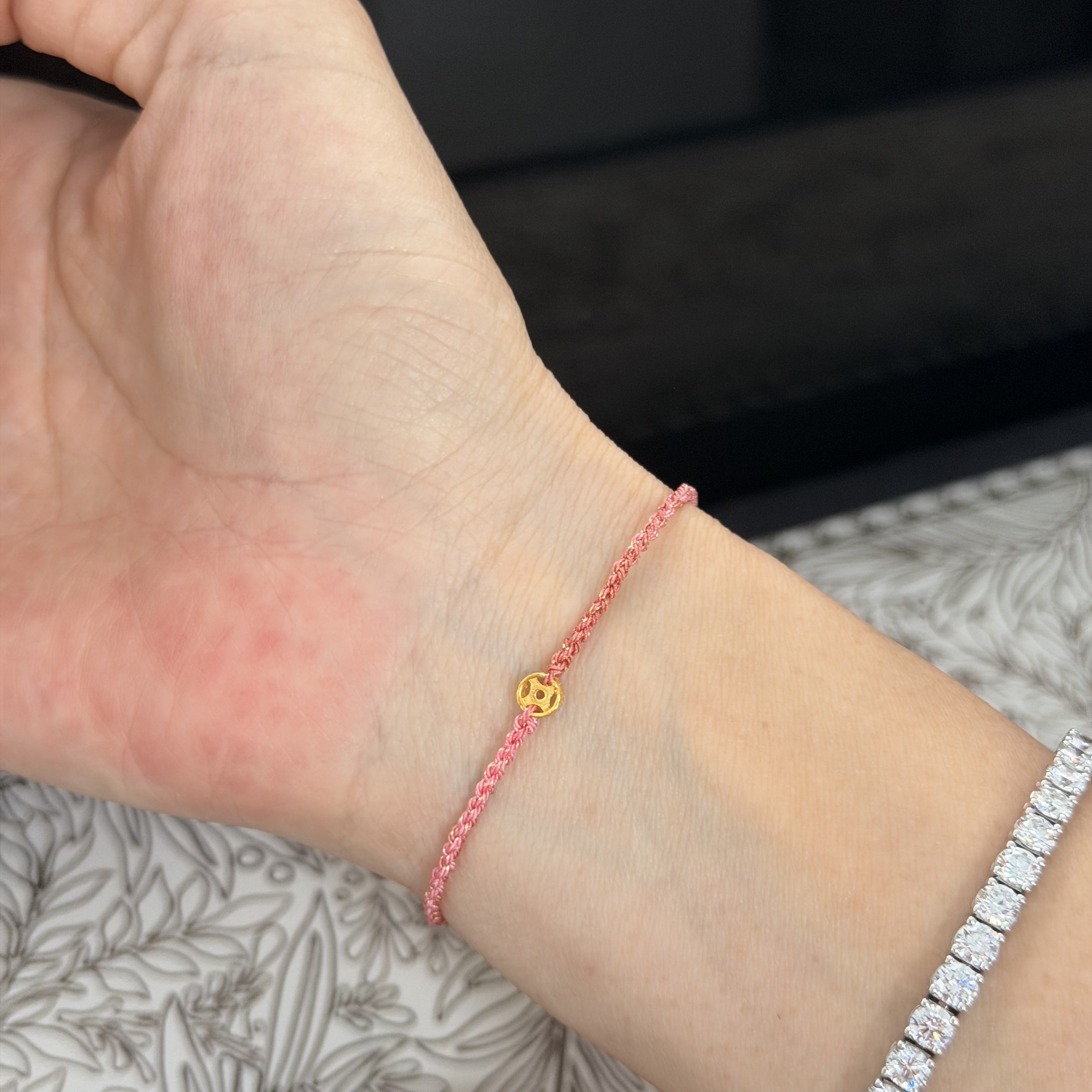 999硬金金錢襯手绳