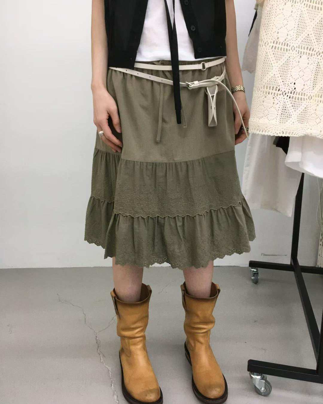 綉花棉料蛋糕短裙