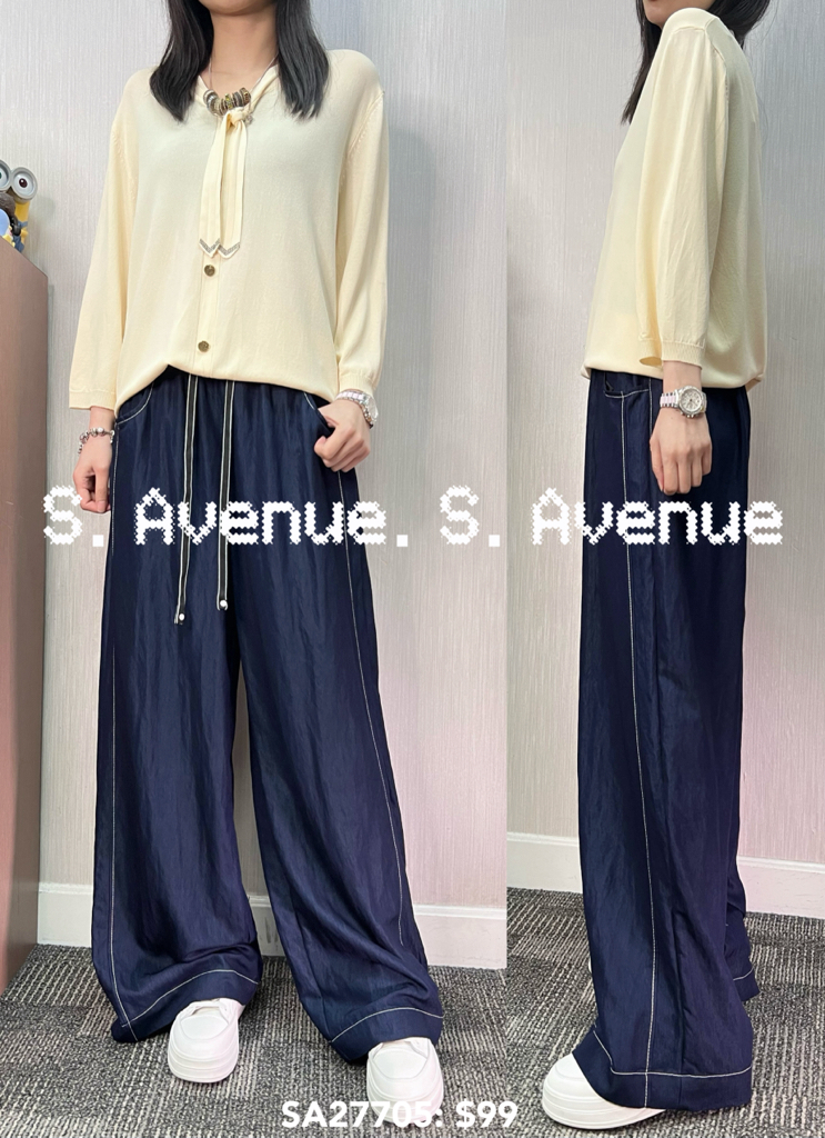 SA27705: 中袖綁帶假鈕top