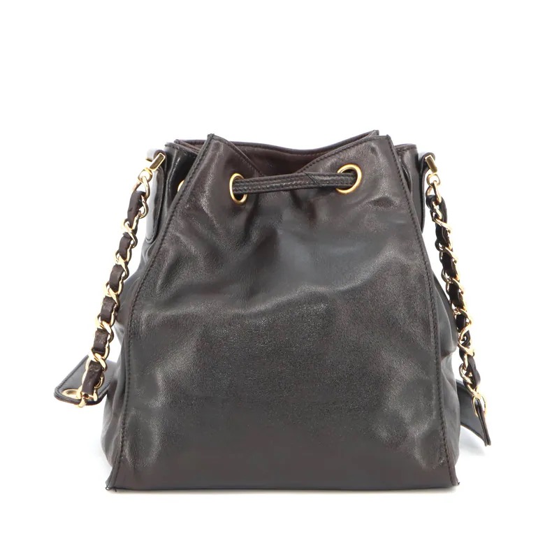 Chanel Coco Mark Drawstring Bucket Shoulder Bag