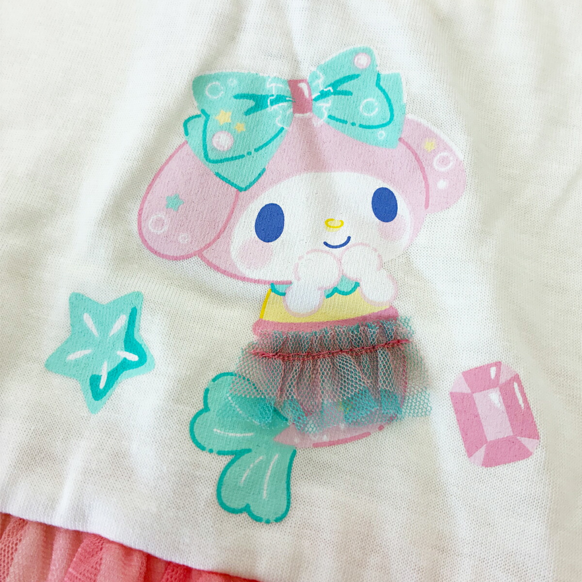 🆕【⭐訂購⭐】🇯🇵日本直送 🌀#Sanrio 荷葉邊薄紗下擺短袖 tee［6款選］ 🌀 [PLFA-0089] [260627]