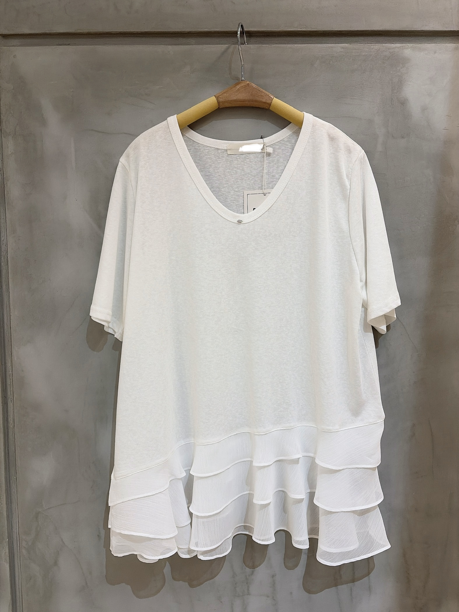 三層ruffles下擺tee 