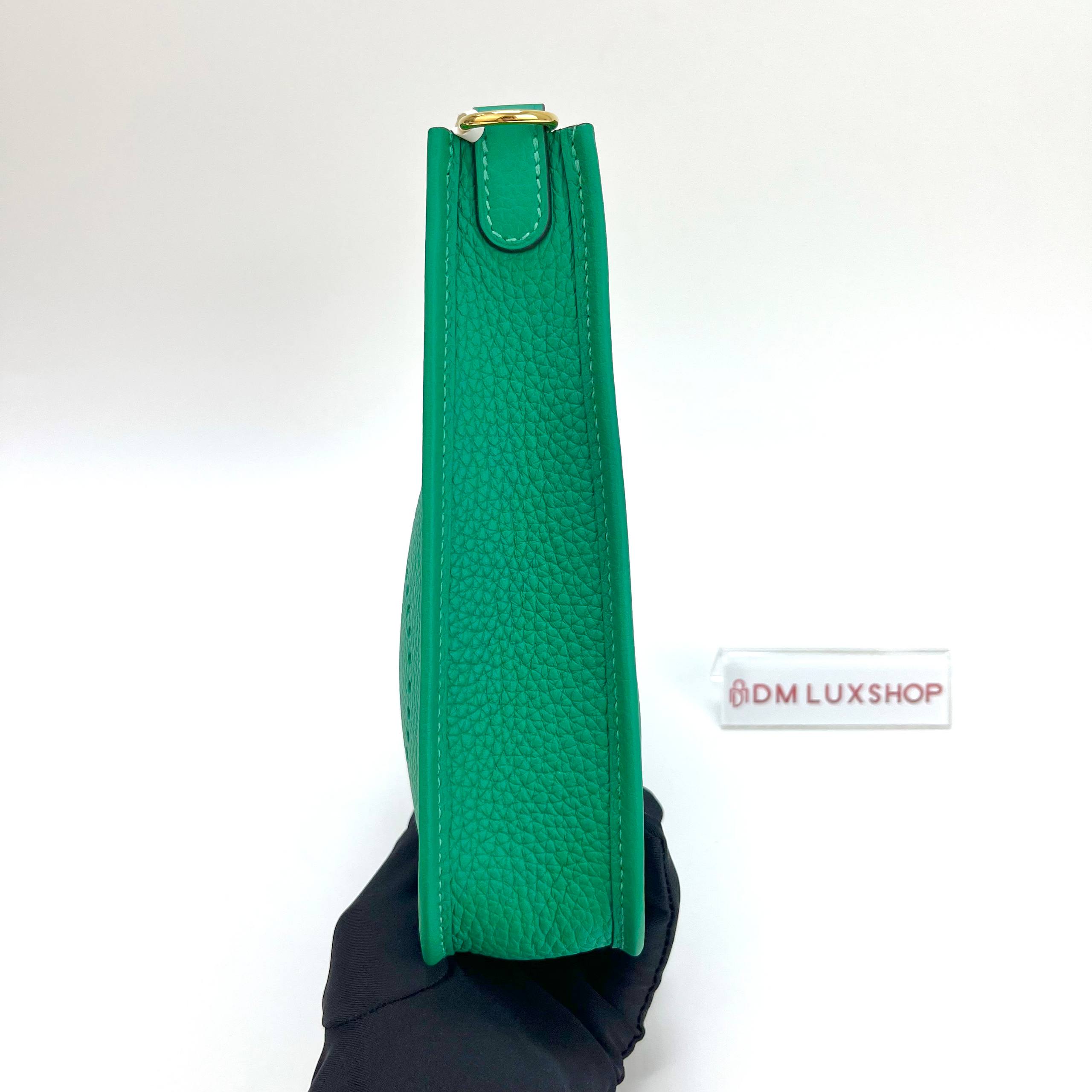 Hermes Mini Evelyne Vert Vertigo GHW (Stamp W, Y: 2024)