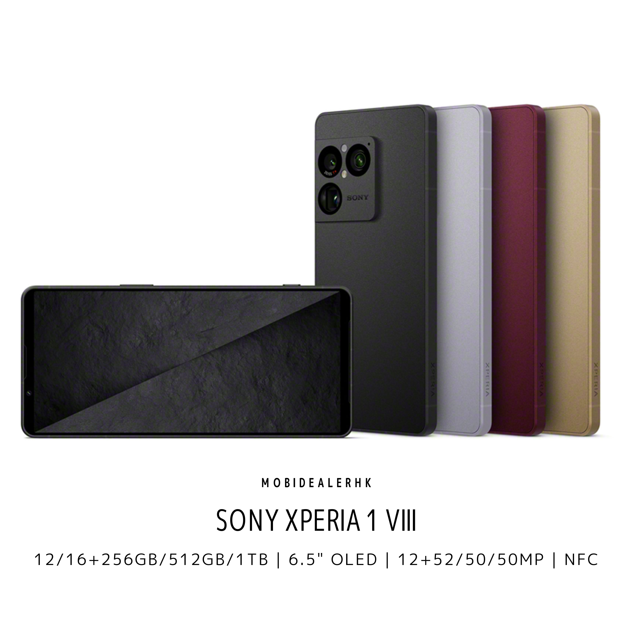 Sony Xperia 1 VIII | 索尼 Xperia 1 VIII | 5G | 智能手機 | 12/16+256Gb/512Gb/1Tb | 6.5" OLED | 12+52/50/50MP | NFC | 無線充電