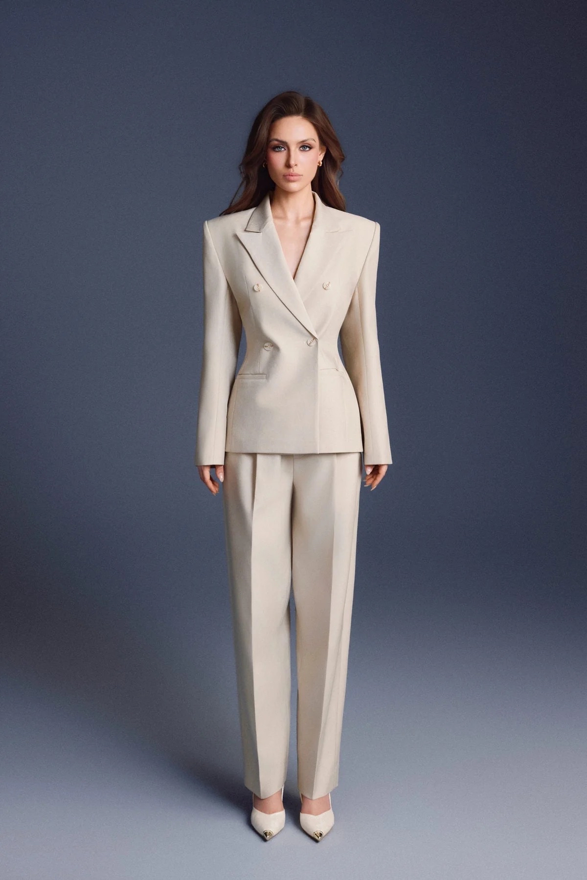 Double Breasted Flap Blazer 