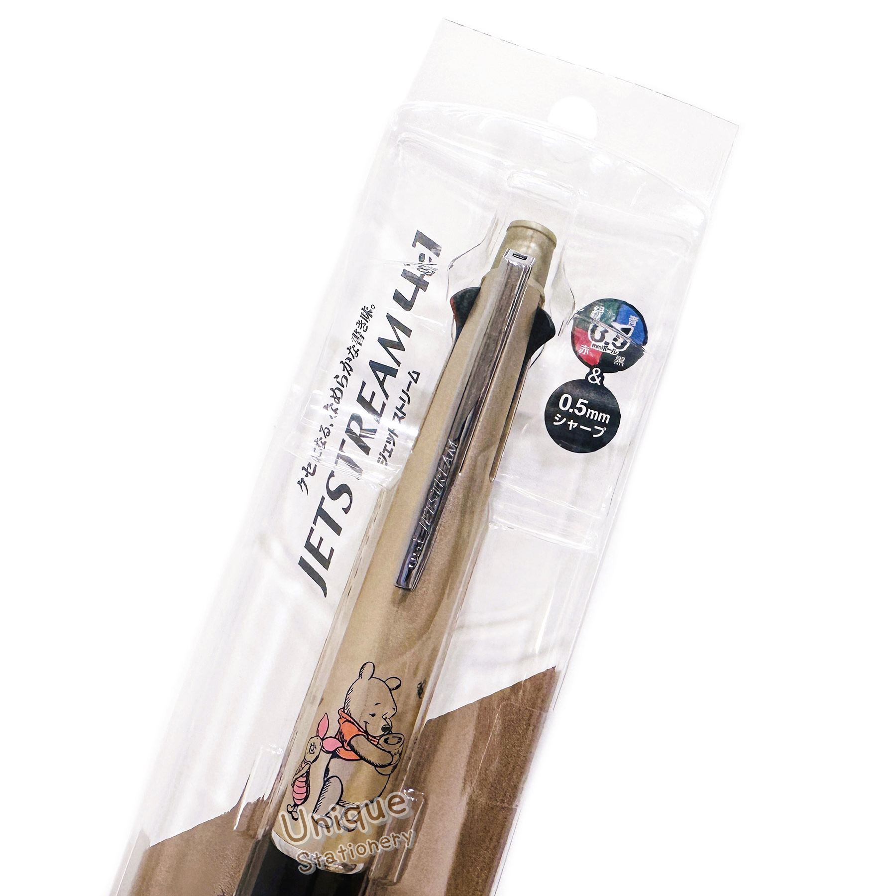 現貨｜Disney Winnie the Pooh 小熊維尼 日本製 uni Jetstream 4&1 多功能 5用筆 0.5mm 4色原子筆 + 0.5mm 鉛芯筆 (306972)