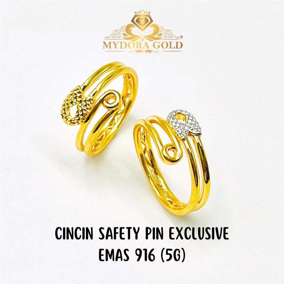 MYDORA Cincin Safety Pin Exclusive (5G) l EMAS 916/ 22K