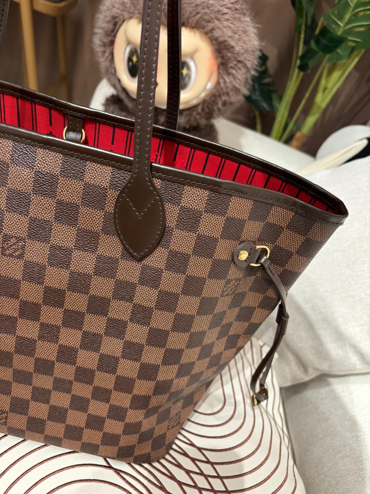 LV Neverfull MM Damier 100%Authentic, 98%New ✅Dust bag