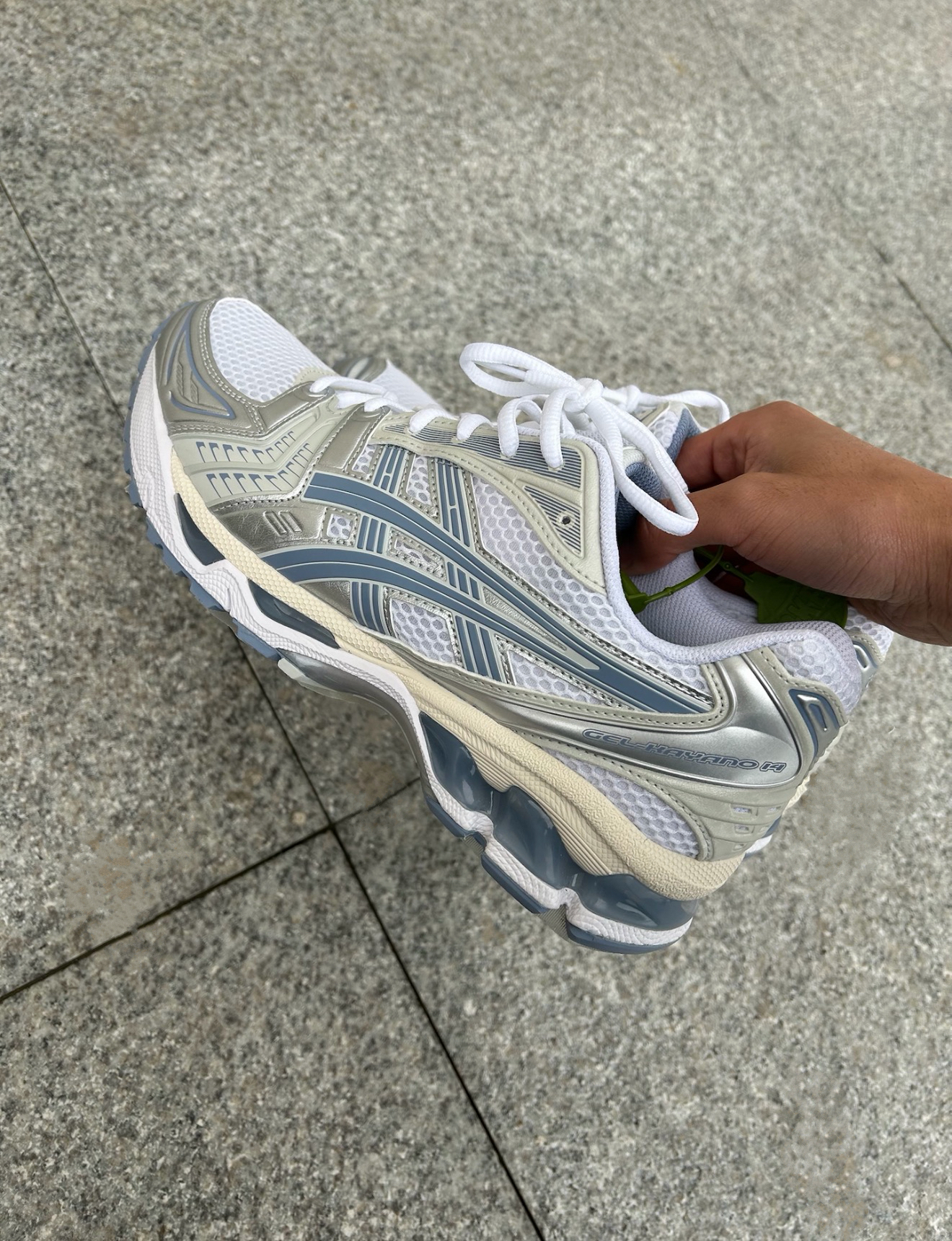 1203A537-115 Asics Gel-Kayano 14 White Light Navy 1203A537-115