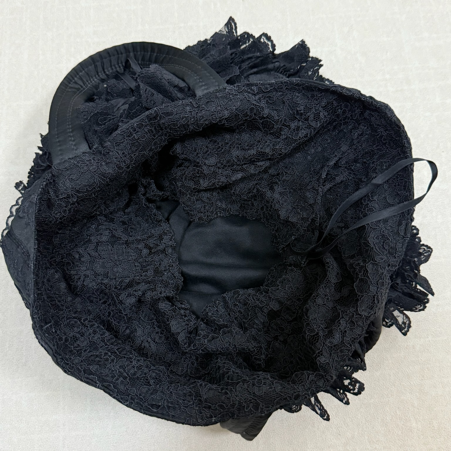 Black Tiered Lace Crystal-Accent Bag