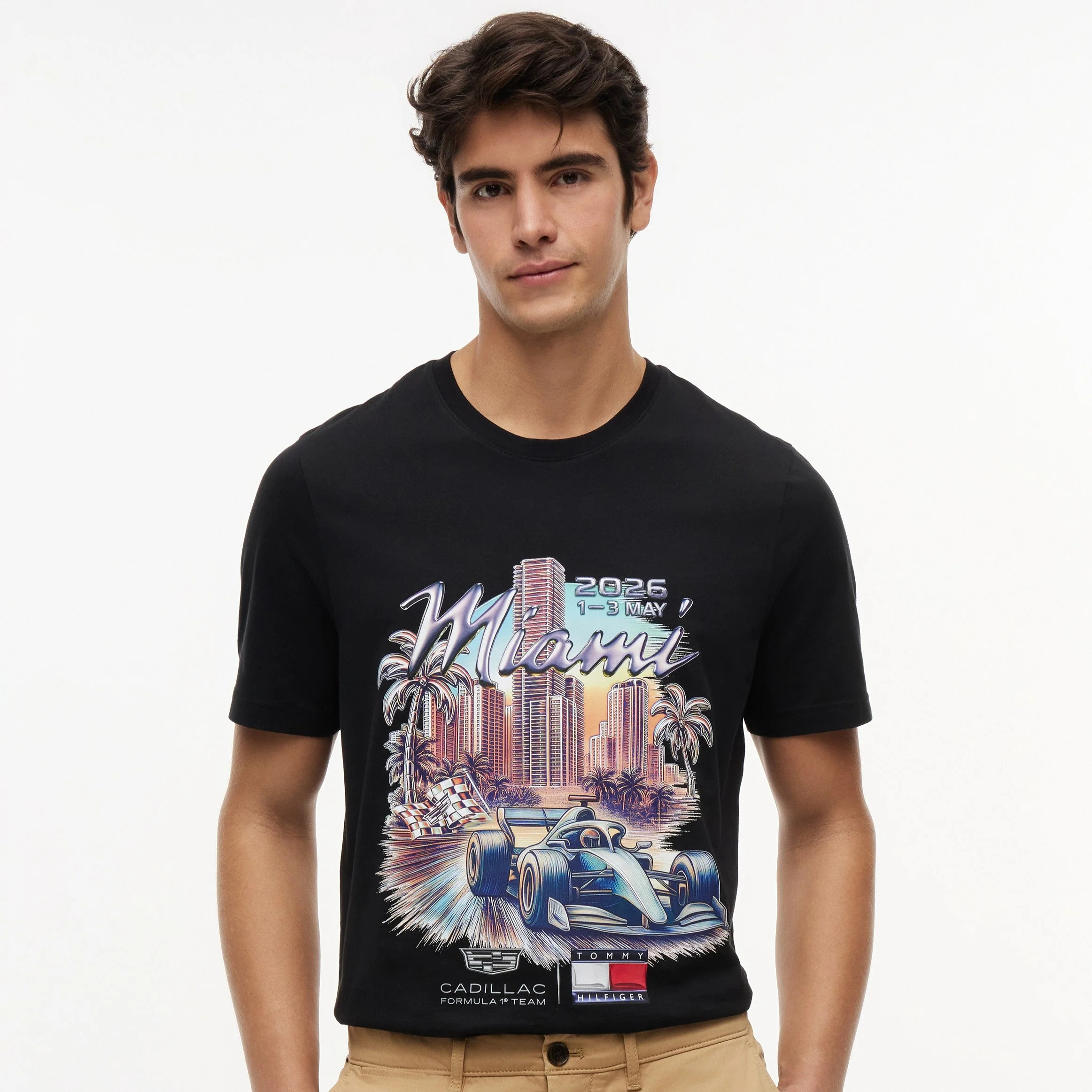 TH x Cadillac F1 Team 凱迪拉克車隊 2026 Miami GP特別版T-Shirt (黑/白) MN00107