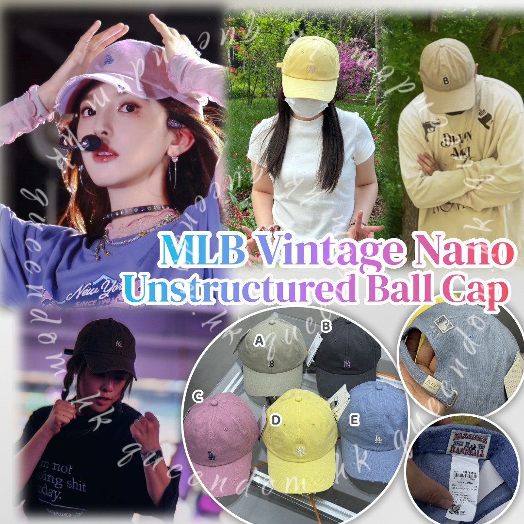 韓國 MLB Vintage Nano Unstructured Ball Cap 小標刺繡棒球帽