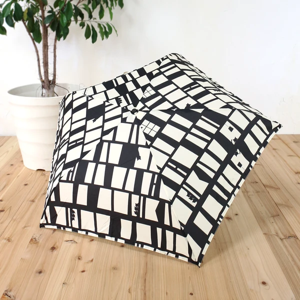 日本直送  Mikuni 折疊傘 50cm 輕巧小巧迷你現代貓咪圖案 兩個顏色可選