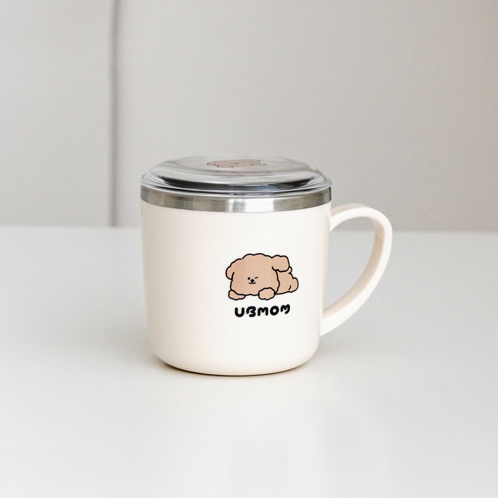 UBMOM 不銹鋼304帶蓋杯-MongMong狗